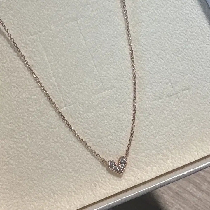 [BUNJANG] 14K Pink Gold Heart Necklace / 14k핑크골드하트목걸이