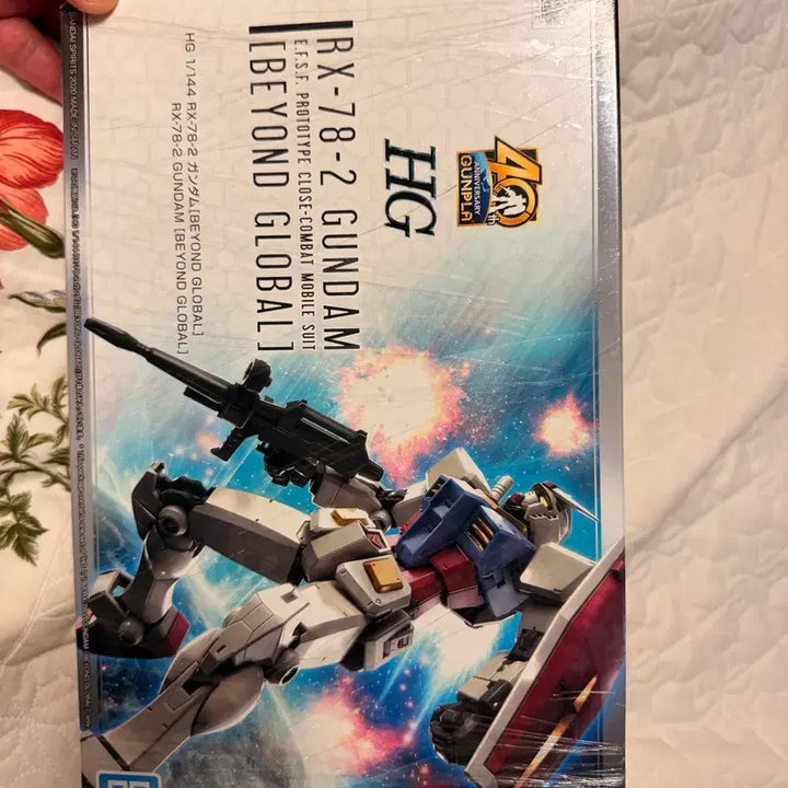 [BUNJANG] Bandai Gunpla 40th Anniversary Beyond Global HG RX-78-2 Gundam Model 1/144 Scale / 반다이 건프라 40주년 비욘드글로벌