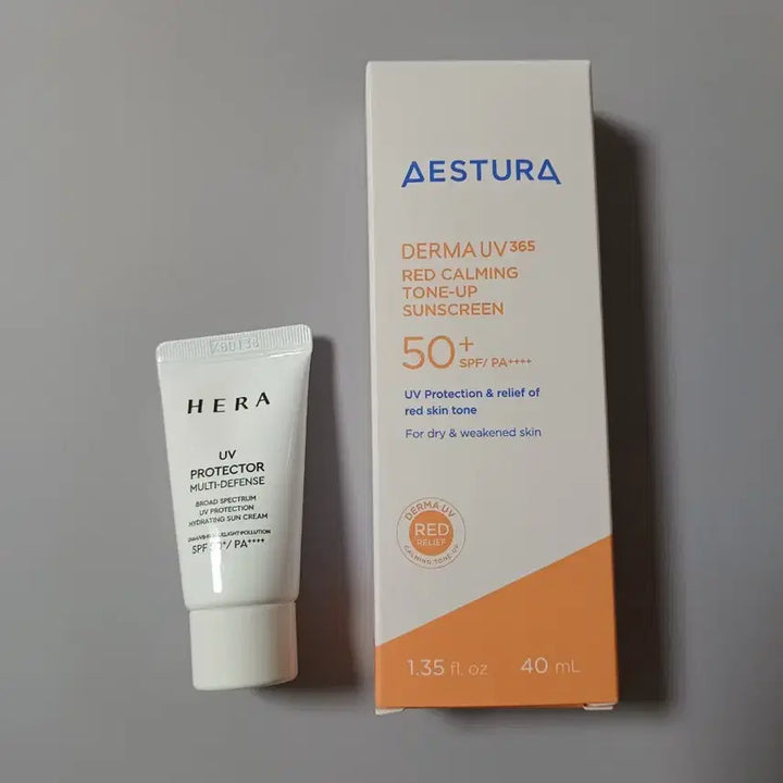 [BUNJANG] AESTURA Derma UV 365 Red Soothing Tone-Up Sun Cream SPF 50+ PA++++ / 에스트라 더마 UV 365 레드 진정 톤업 선크림