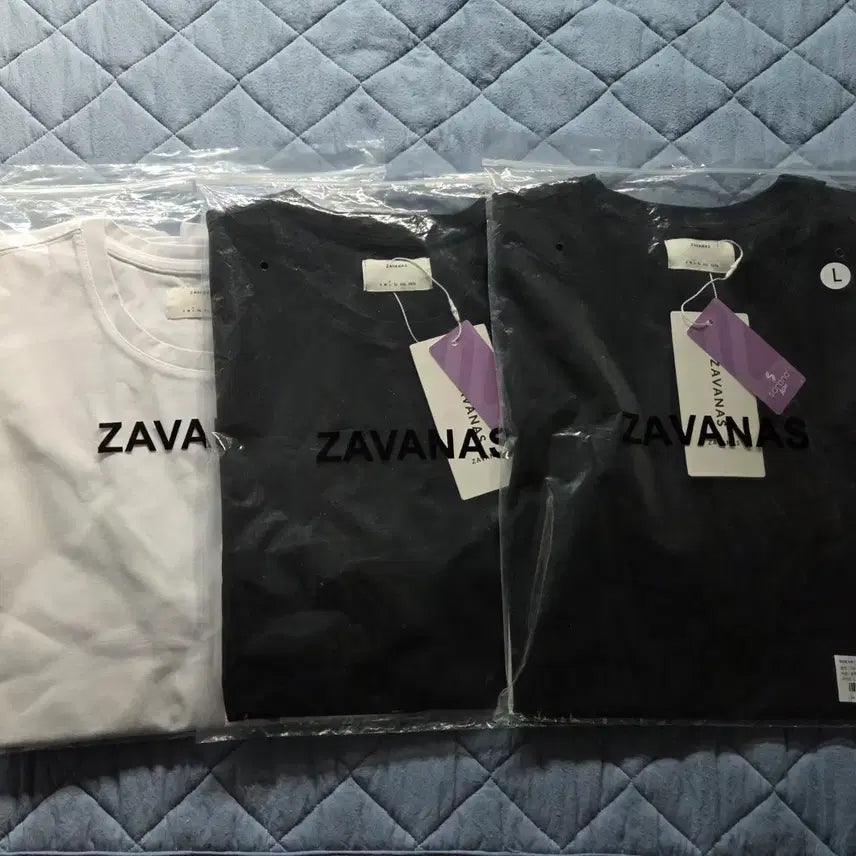 [BUNJANG] JAVANAS Sorona Short-Sleeve T-Shirt (Black &amp; White) / (새상품) 자바나스 소로나 반팔 티셔츠 L / 블랙 &amp; 화이트