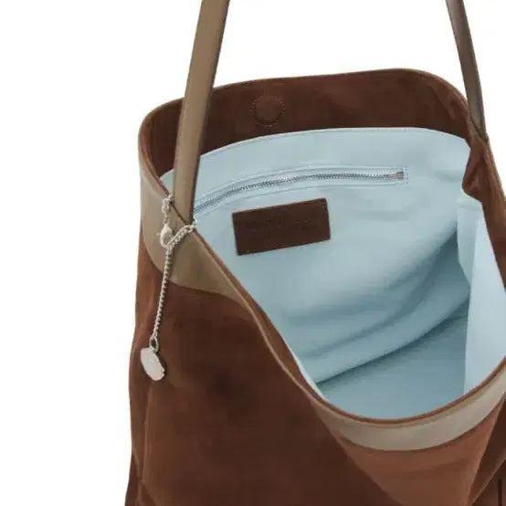 [BUNJANG] Minuit Mint Tobo L Woody Brown Suede Shoulder Bag / 미닛뮤트 토보 L 우디 브라운 스웨이드 숄더백