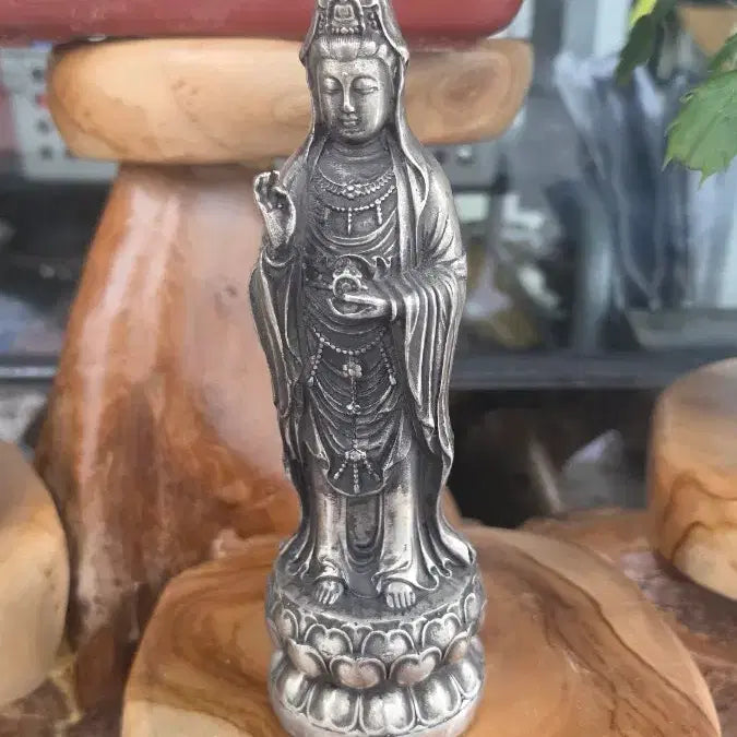[BUNJANG] Silver Guanyin Bodhisattva Statue / 은제관음 보살상