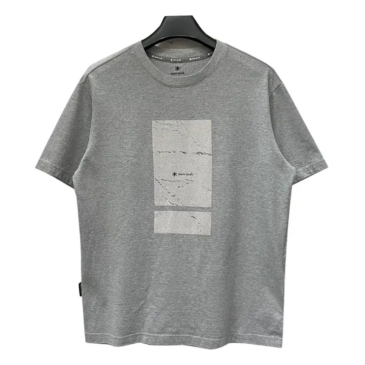 [BUNJANG] Snow Peak Grey Graphic T-Shirt Size 95 / 스노우피크 그레이 그래픽 반팔티 95
