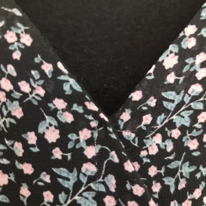 [BUNJANG] 7-Sleeve Chiffon Floral Dress / 7부 쉬폰 꽃무늬 원피스