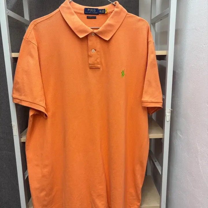 [BUNJANG] Polo Ralph Lauren Orange Polo Shirt XL / 폴로 랄프로렌 오렌지색 카라티 큐알정품