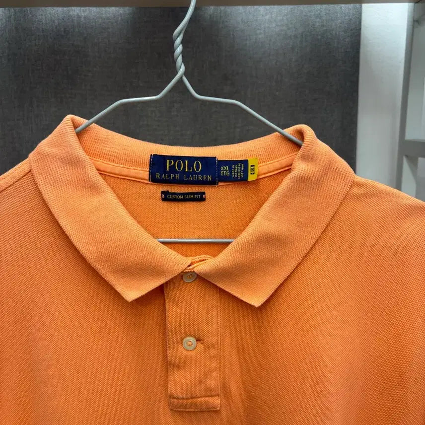 [BUNJANG] Polo Ralph Lauren Orange Polo Shirt XL / 폴로 랄프로렌 오렌지색 카라티 큐알정품