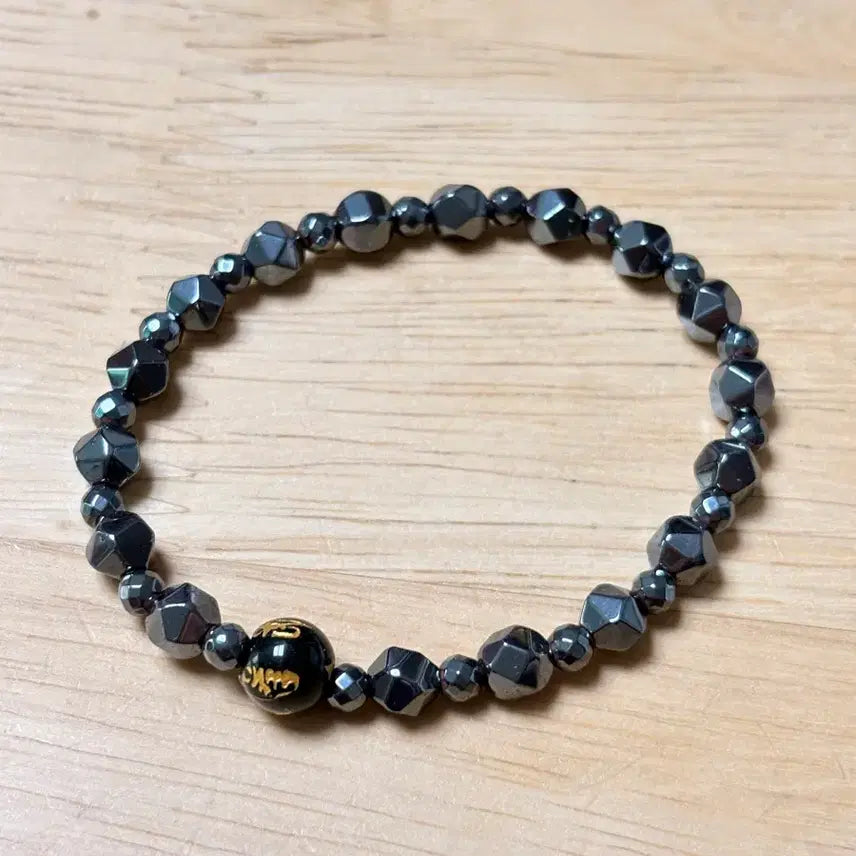[BUNJANG] Natural Black Agate Fashion Bracelet / 천연석 흑옥 패션 팔찌