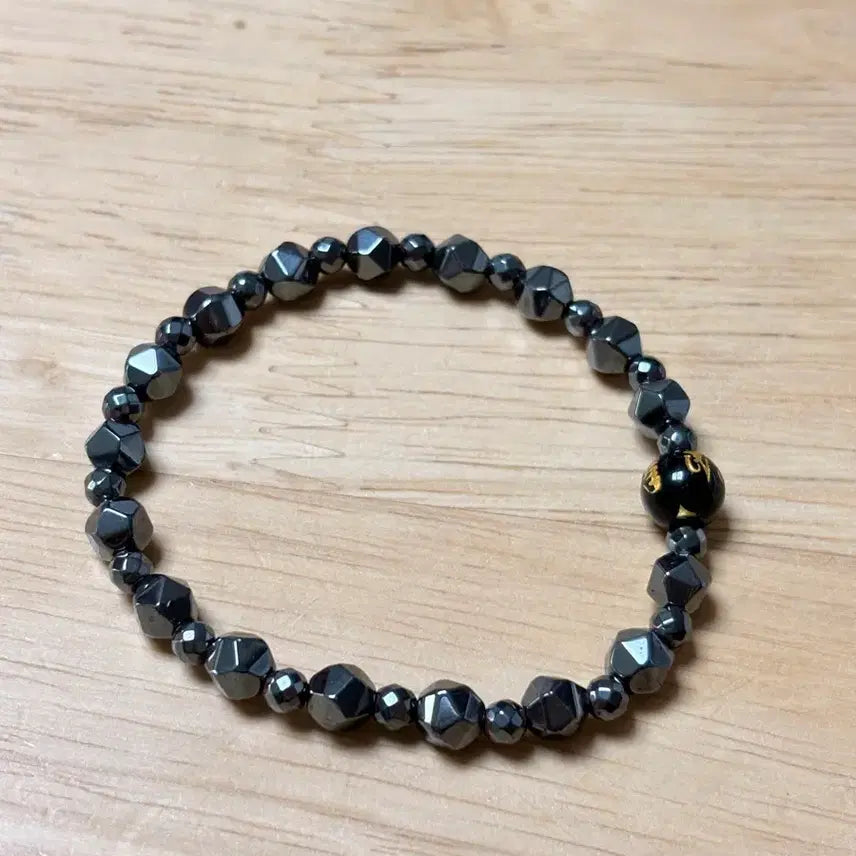 [BUNJANG] Natural Black Agate Fashion Bracelet / 천연석 흑옥 패션 팔찌