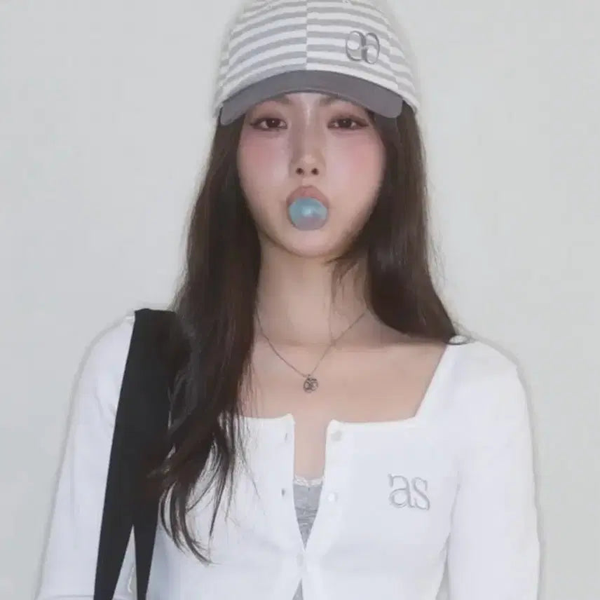 [SOLD OUT] (미개봉) 애즈온 스트라이프 볼캡 그레이