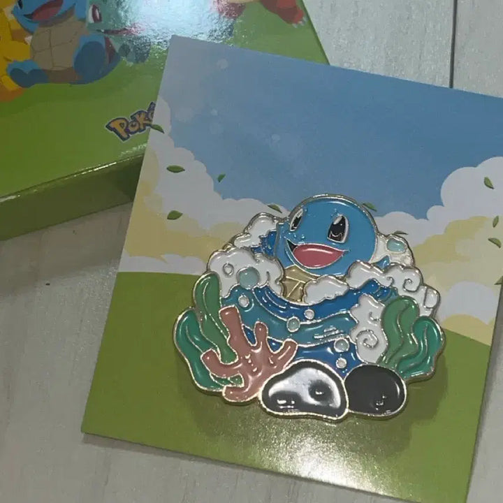 [BUNJANG] Pokemon x Isaac Toast Collaboration Squirtle Badge / 포켓몬스터 이삭토스트 콜라보 뱃지 꼬부기