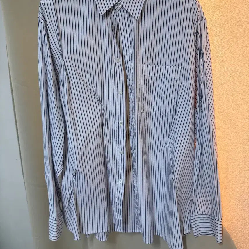 [BUNJANG] Coar Striped Shirring Detail Shirt / 쿠어 스트라이프 셔링 디테일 셔츠