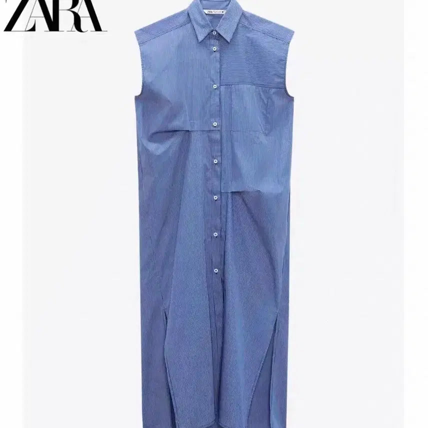[BUNJANG] Zara Striped Shirt Dress Lavender / 2024  자라스트라이프셔스츠원피스 라벤더