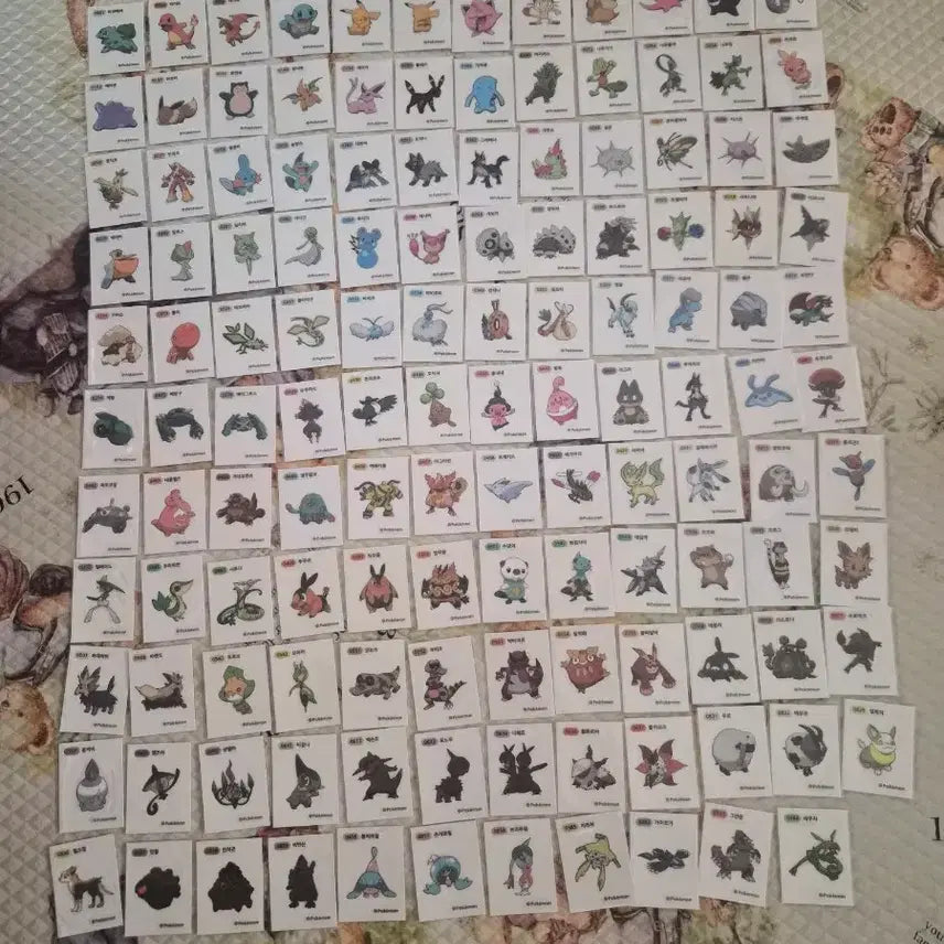 [BUNJANG] Pokemon Sticke Collection Set (131 of 139) / 포켓몬 띠부씰 시즌1 139종중 131종 일괄판매합니다