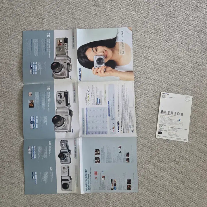 [BUNJANG] Olympus E-1 Digital Story Poster &amp; Postcard Set feat. Jun Ji-hyun / 전지현 모델 올림푸스 E-1 my digital story 카다록겸포스터