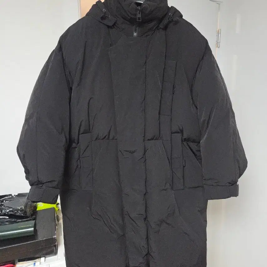 [SOLD OUT] 송지오옴므 코쿤 벌룬핏 롱패딩 블랙 48