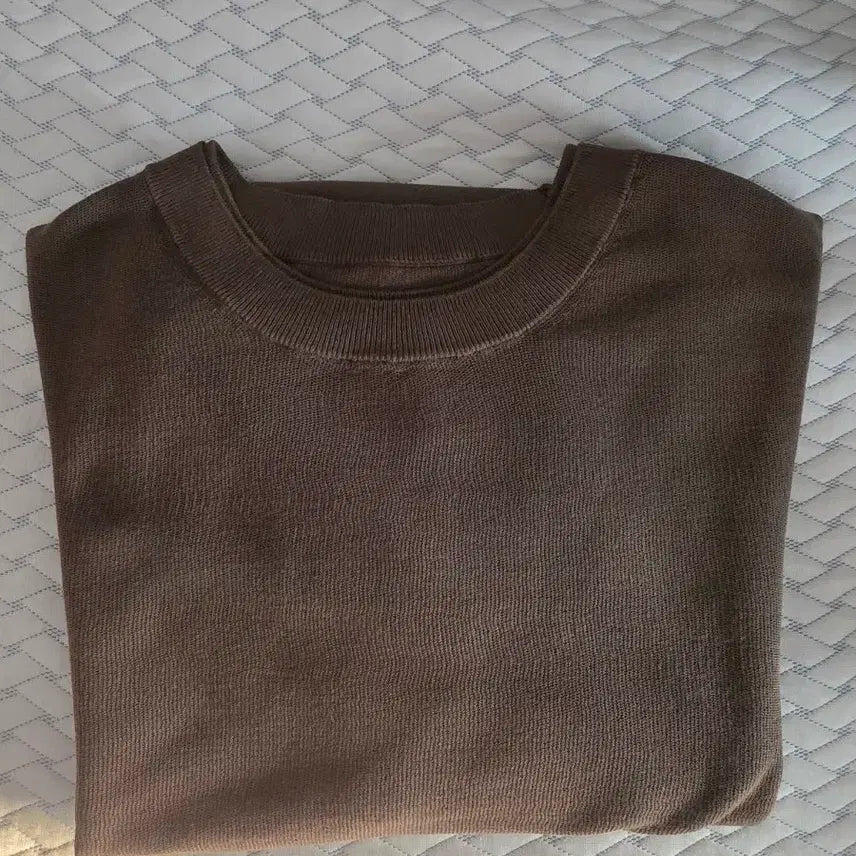 [BUNJANG] Pottery Fine Cotton Short Sleeve Knit (Khaki) Size 3 / [3] 포터리 파인 코튼 반팔 니트 (카키)