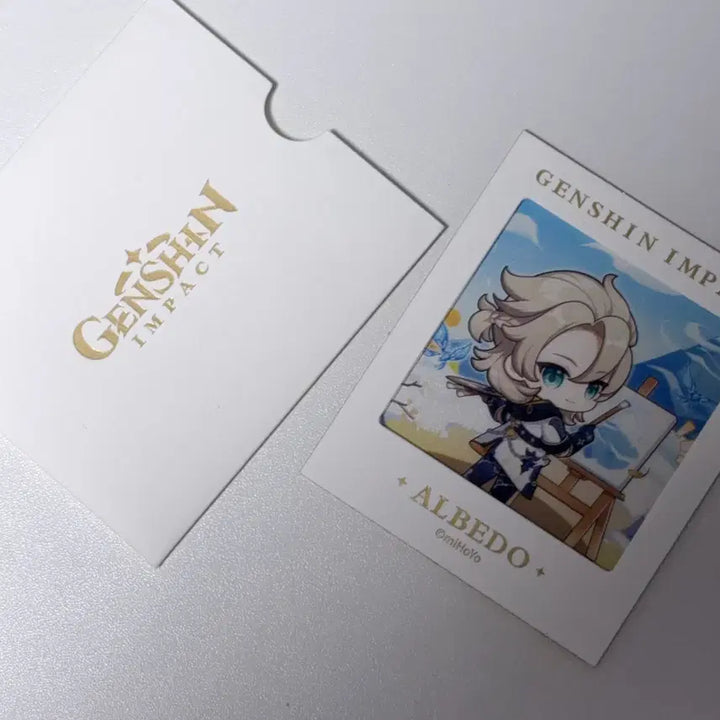 [BUNJANG] Genshin Impact Albedo Cafe Mondstadt Entrance Exclusive Polaroid / 원신 알베도 카페 몬드 입장 특전 폴라로이드