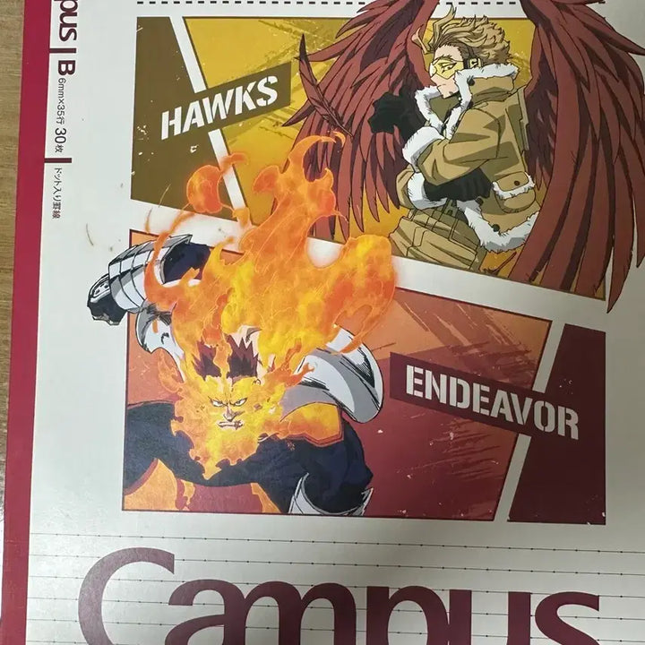 [BUNJANG] My Hero Academia Endeavor &amp; Hawks Notebook + Hawks Gacha Set / 히로아카 엔데버 호크스 노트 + 호크스 가챠 판매합니다