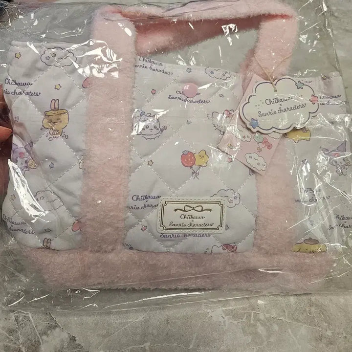 [BUNJANG] Chiikawa x Miniso Quilted Tote Bag Pink Sealed / 치이카와 미니소 퀼팅 토트백 핑크 미개봉