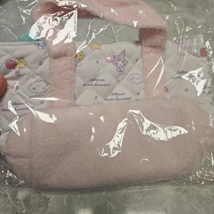 [BUNJANG] Chiikawa x Miniso Quilted Tote Bag Pink Sealed / 치이카와 미니소 퀼팅 토트백 핑크 미개봉