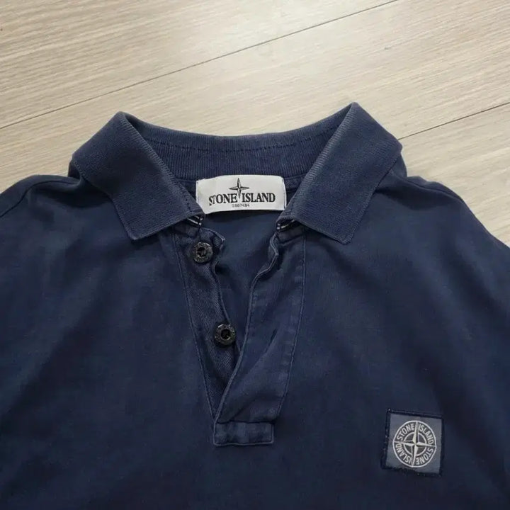 [BUNJANG] Stone Island Navy Short Sleeve Polo Shirt / 스톤아일랜드 반팔 카라티 네이비