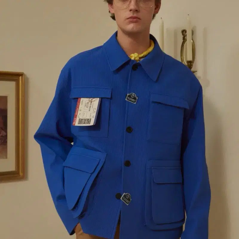 [BUNJANG] STU Multi Pocket Jacket Blue M / stu 멀티 포켓 자켓 블루 M