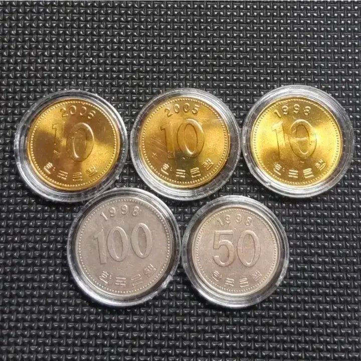 [BUNJANG] 1998 South Korean Mint Condition Coin Bundle Set / 한국은행 1998년 100.50.10원등5종일괄.주화 화폐 동전
