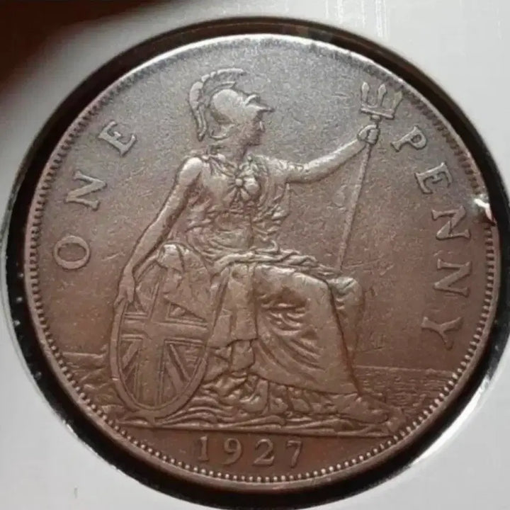 [BUNJANG] 1927 Great Britain King George V 1 Penny Coin / 영국 1927년 조지5세 1페니.외국주화.주화 화폐 동전