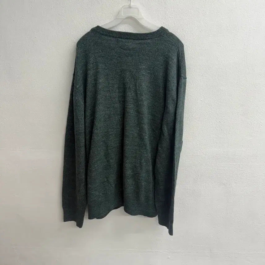 [BUNJANG] Nautica V-Neck Cable Knit Sweater Grey XL / 노티카 브이넥 꽈배기 니트 그레이 (XL)