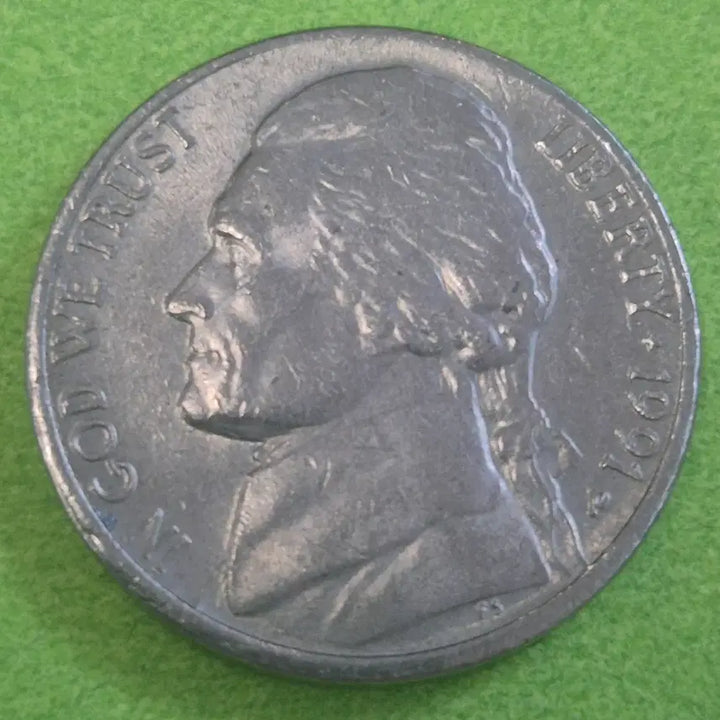 [BUNJANG] 1991 United States 5 Cents Coin / 1991 미국 5센트 동전 M3606