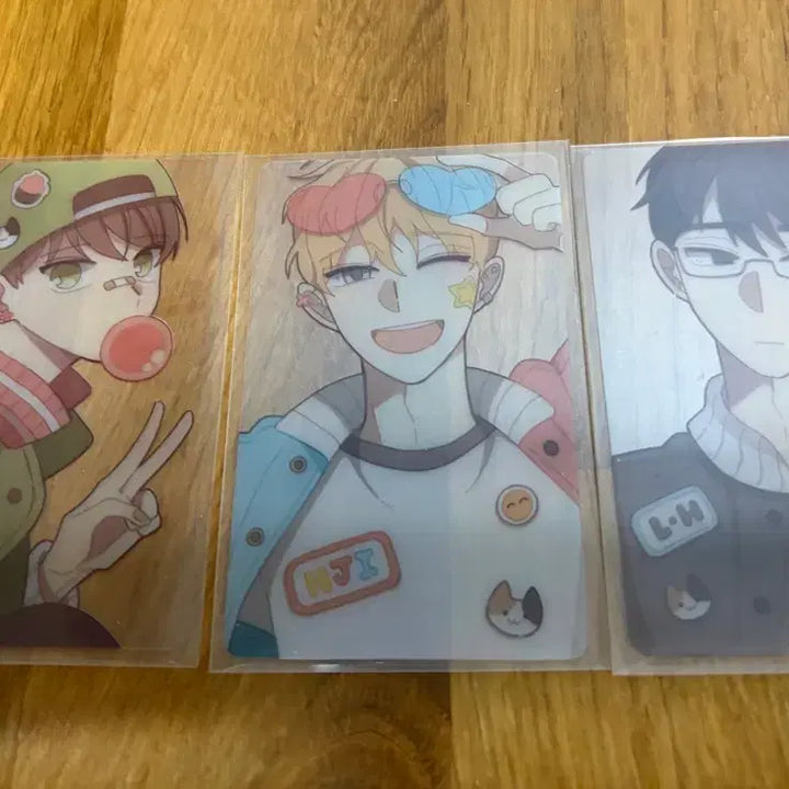 [BUNJANG] Naver Webtoon Sweet &amp; Salty Transparent Photocard Set (3 Types) / (덤)네이버웹툰 네웹 스윗솔티 투명 포토카드 포카 3종 스티커