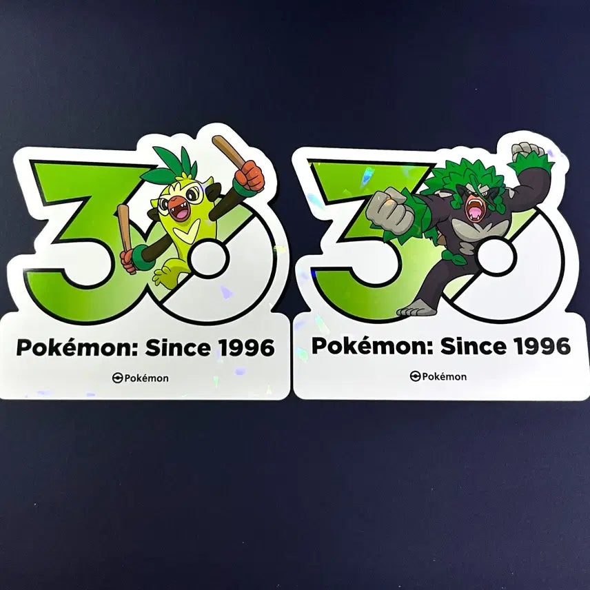 [BUNJANG] Limited Edition 30th Anniversary Logo Sticker - 8th Gen Starters &
