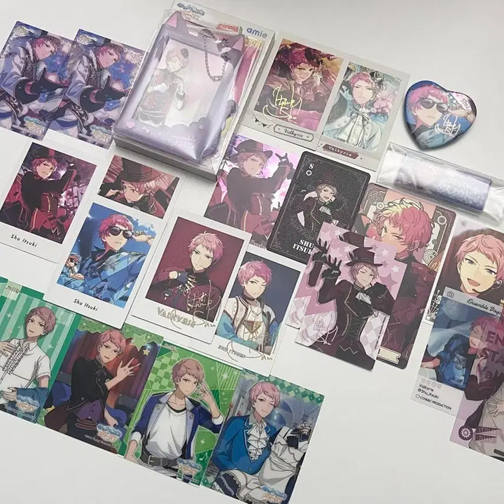 [BUNJANG] Ensemble Stars Shu Itsuki Odekake, Badge, Card, Pachat, Pashak Gacha Set / 앙스타) 이츠키 슈 오데카게, 뱃지, 클카, 파샷츠, 파샤 굿즈 세트