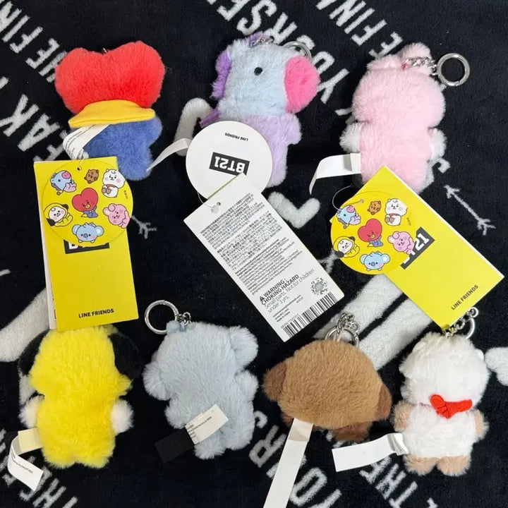 [BUNJANG] BTS BT21 Baby Flapper Keyring Set Bundle / 방탄소년단 BT21 베이비비티 플랫퍼 키링 7종 일괄
