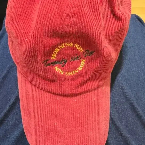 [BUNJANG] TVXQ! Morning Sun Corduroy Ball Cap Red / 동방신기 모닝선 코듀로이 볼캡 레드