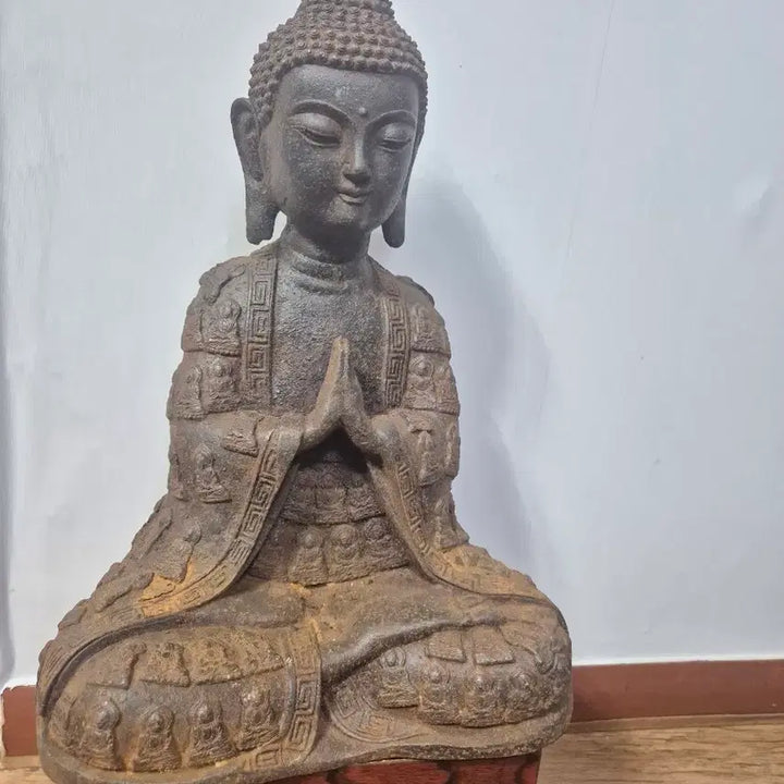 [BUNJANG] Cast Iron Buddha Statue (Shakyamuni) / 20년소장품 무쇠 여래 석가 좌상불