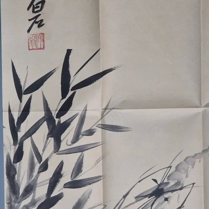 [BUNJANG] Qi Baishi Cicada Shrimp Painting Antique Chinese Painting Collectible / 제백석 치바이스 징거미 새우 그림 고서화 중국골동품 고미술품 수집품 그림