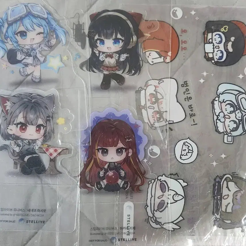 [BUNJANG] Stellive Tabi, Hina, Mashiro, Rize Stand &amp; Sticker Set / 스텔라이브 타비,히나,마시로,리제 스탠드,스티커