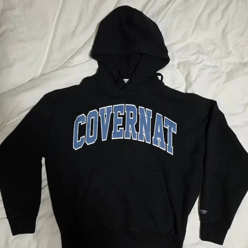 [BUNJANG] Covernat Logo Black Hoodie M / 커버낫 로고 블랙 후드티 M 팝니다.