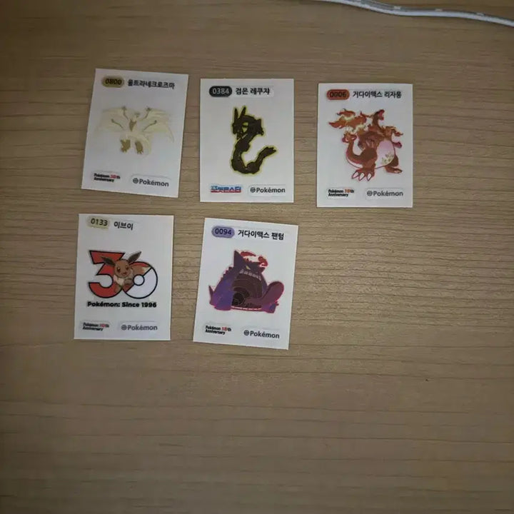[BUNJANG] Pokemon Ttibu Ttibu Seal 6-Piece Bundle Set / 포켓몬 스티커 띠부띠부씰 6종