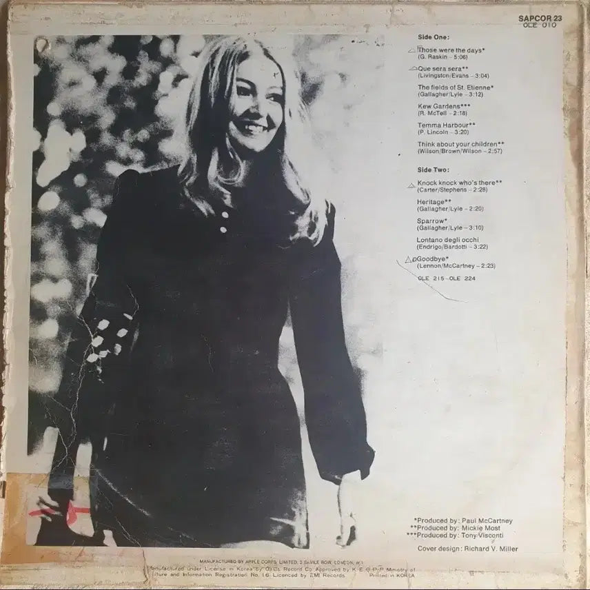 [BUNJANG] Mary Hopkin Those Were The Days LP Vinyl Record / MARY HOPKIN-THOSE WERE THE DAYS LP