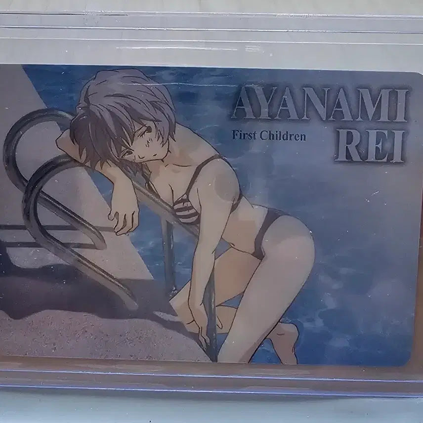 [BUNJANG] 1997 Neon Genesis Evangelion Ayanami Rei Swimsuit Illustration Card / 1997 에반게리온  레이 수영복 카드 등급용