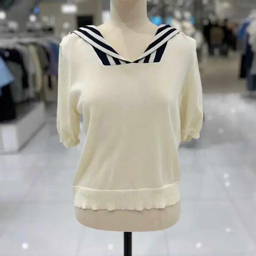[BUNJANG] Jucy Judy Sailor Collar Knit Top / 쥬시쥬디 세일러 카라니트