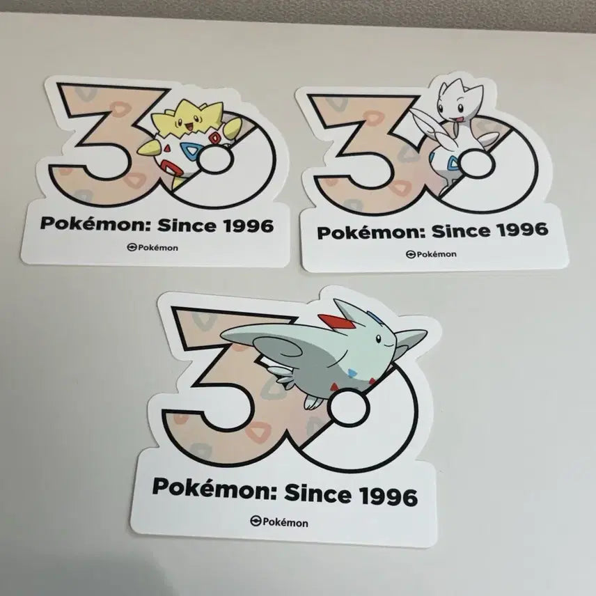 [BUNJANG] Pokemon 30th Anniversary Togepi Sticker Set (3 Types) / 포켓몬 30주년 토게피 스티커 3종