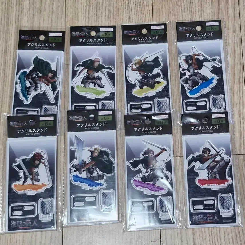 [BUNJANG] Attack on Titan 8 Types Acrylic Standee Set / 진격거 아크맅 8종