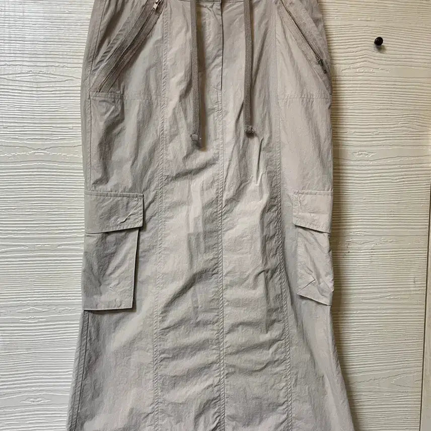 [BUNJANG] Sculptor Nylon Cargo Maxi Skirt Warm Grey S / 스컬프터 나일론 카고 맥시 스커트 웜그레이 S