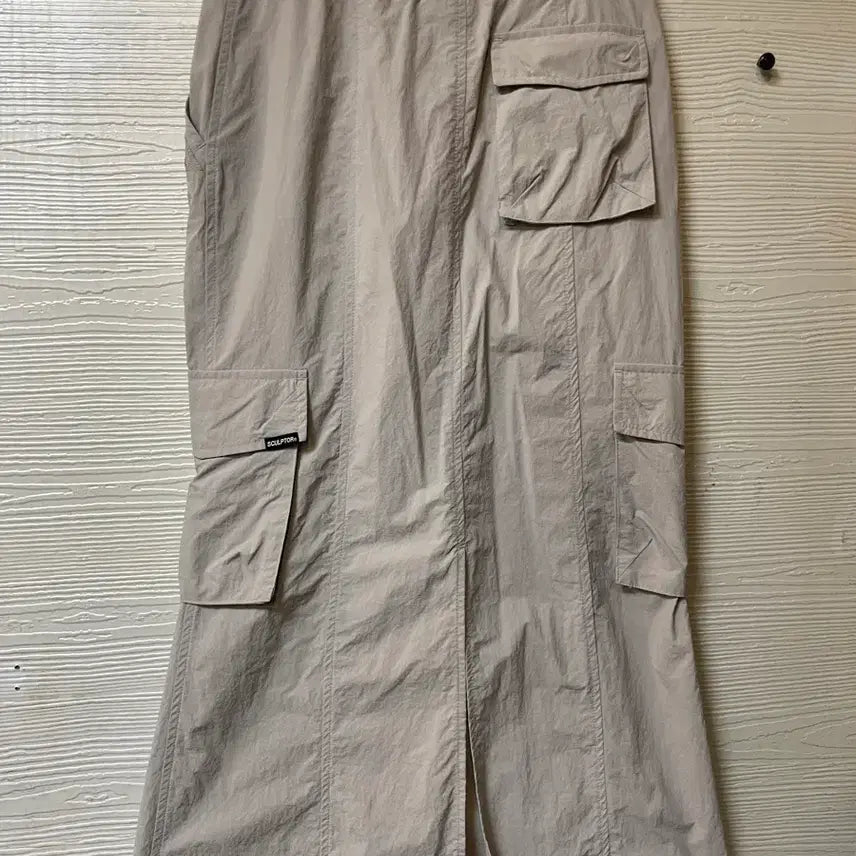 [BUNJANG] Sculptor Nylon Cargo Maxi Skirt Warm Grey S / 스컬프터 나일론 카고 맥시 스커트 웜그레이 S