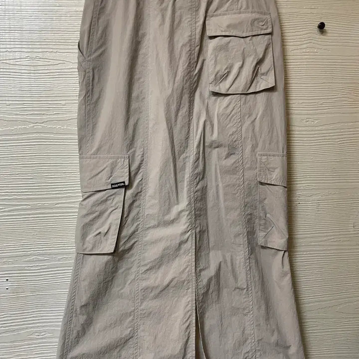 [BUNJANG] Sculptor Nylon Cargo Maxi Skirt Warm Grey S / 스컬프터 나일론 카고 맥시 스커트 웜그레이 S