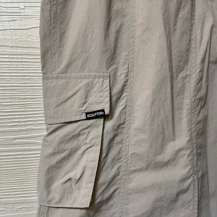 [BUNJANG] Sculptor Nylon Cargo Maxi Skirt Warm Grey S / 스컬프터 나일론 카고 맥시 스커트 웜그레이 S
