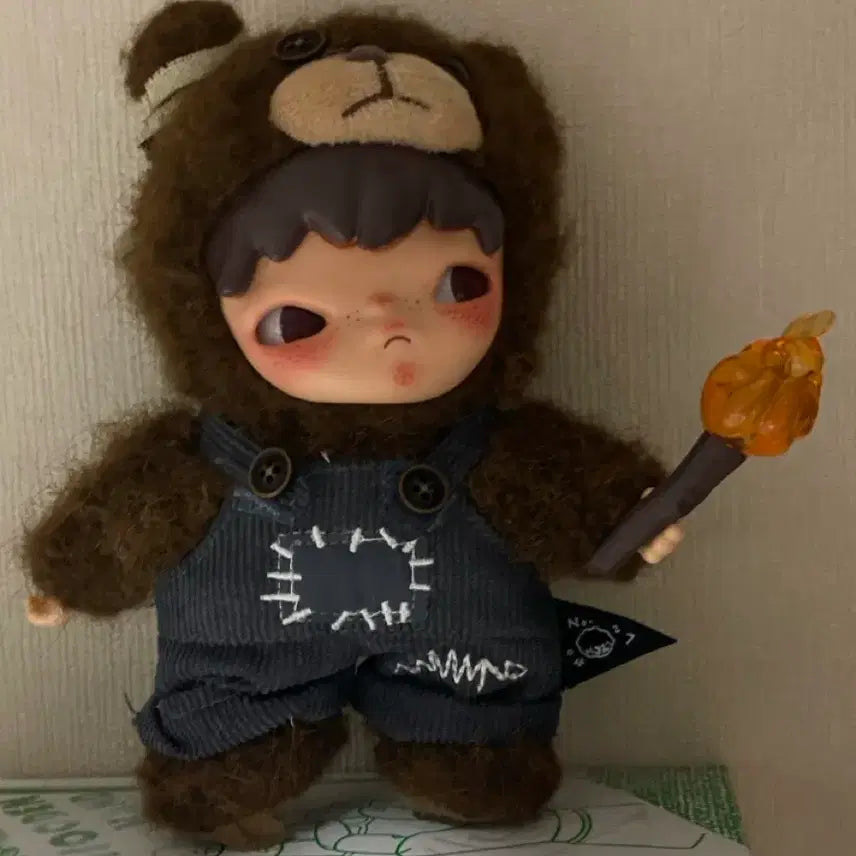 [BUNJANG] POP MART Hirono Wild Joy Bear Doll Keychain / 팝마트 히로노 와일드 조이 곰인형 키링
